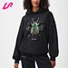 Stay trendy with our oversized graphic sweatshirt. Comfortable and stylish, this sweatshirt is perfect for casual wear and features eye-catching graphics. Get the perfect relaxed fit by sizing up and add some edge to your look.